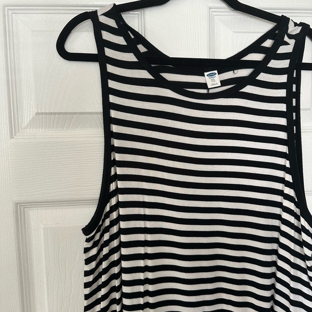 XXL Black and White Striped Dress Old Navy